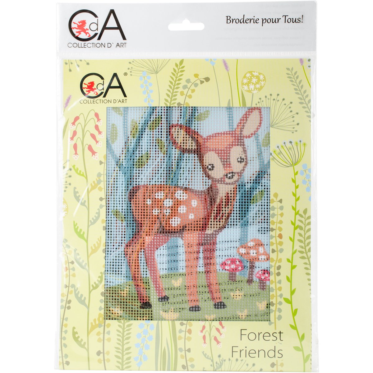 Collection D'Art Deer Tapestry Kit, 100% Cotton, Multi-Colour, 20 x 25 x 0.1 cm
