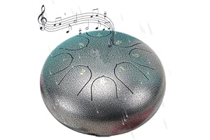 Generic Rain Drum for Outside Garden,Chakra Drum for Rain Outdoor, Drum Rain Chime Waterproof,Rain Drum for Garden Instrument, chakra Drum 6 Inches 8 Notes, Chakra Rain Drum Outdoor (Silver)