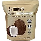 Anthony's Organic Shredded Coconut, 2 lb, Unsweetened, Gluten Free, Non GMO, Vegan, Keto Friendly
