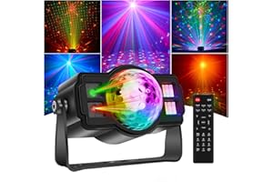 ATOTALOF New Upgraded Party Northern Lights, Portable Disco DJ Light with Unique Nebula Effect, Strobe Led Light Remote Control, Sound Activated Rave Stage Projector for Indoor Outdoor Birthday Show Home Bar