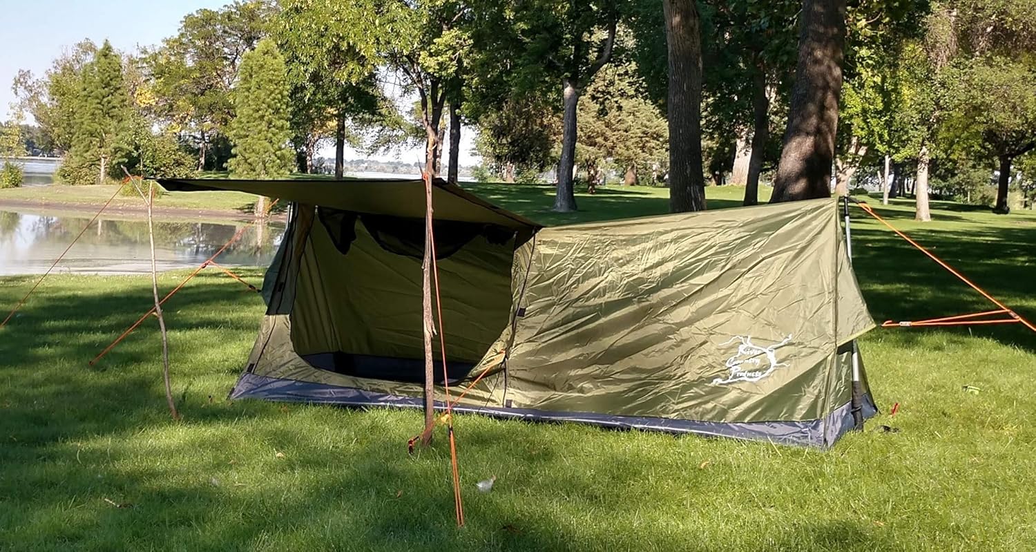 one person trekking pole tent
