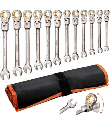 Clé Mixte à Cliquet Réversible GPlating™ – 10mm, 6 Points, Chrome Vanadium, Finition Polie Dorée