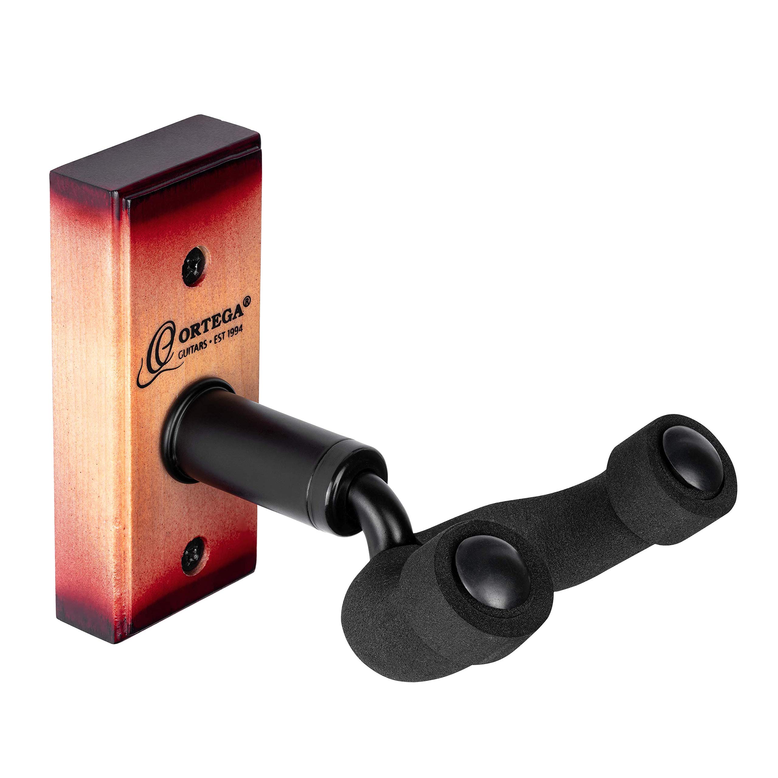 Ortega Guitars Ukulele Hanger Accessories - Wall Mount for Ukulele - Wood, Red-Brown (OUH-1CSB)