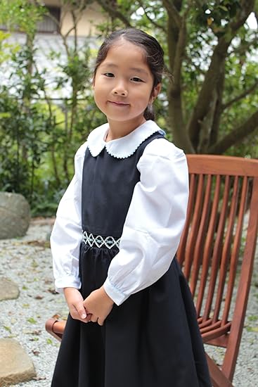 Amazon お受験 お教室 結婚式 入園式 入学式 卒園式 発表会 フォーマル手刺繍スモッキングワンピース 2歳 8歳 ネイビー 紺色 フォーマル 通販