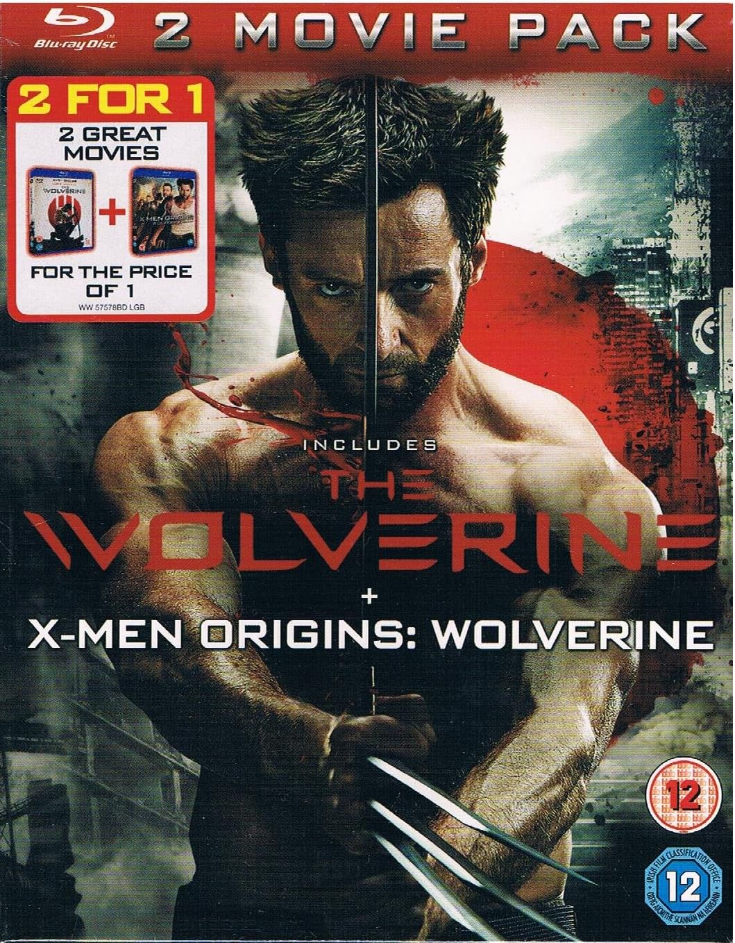 The Wolverine + X-Men Origins:Wolverine 2 Movie Pack Blu-ray