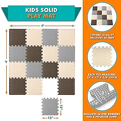 ProSource Foam Puzzle Floor Play Mat for Kids and