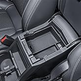 TACORBO Center Console Organizer Compatible with Subaru Forester 2019 2020 2021 2022 2023 2024 Accessories,Armrest Secondary Storage Box ABS Insert Glove Box Tray, Black Trim