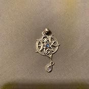 Sterling Silver Celtic Knot Pentacle Pendant With Rainbow Moonstone - Wiccan Pagan Jewelry