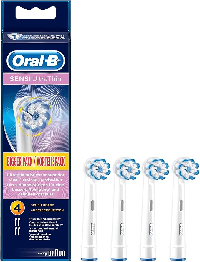 Amazon Com Oral B Sensi Ultrathin Toothbrush Heads Pack Of 4 Health Personal Care