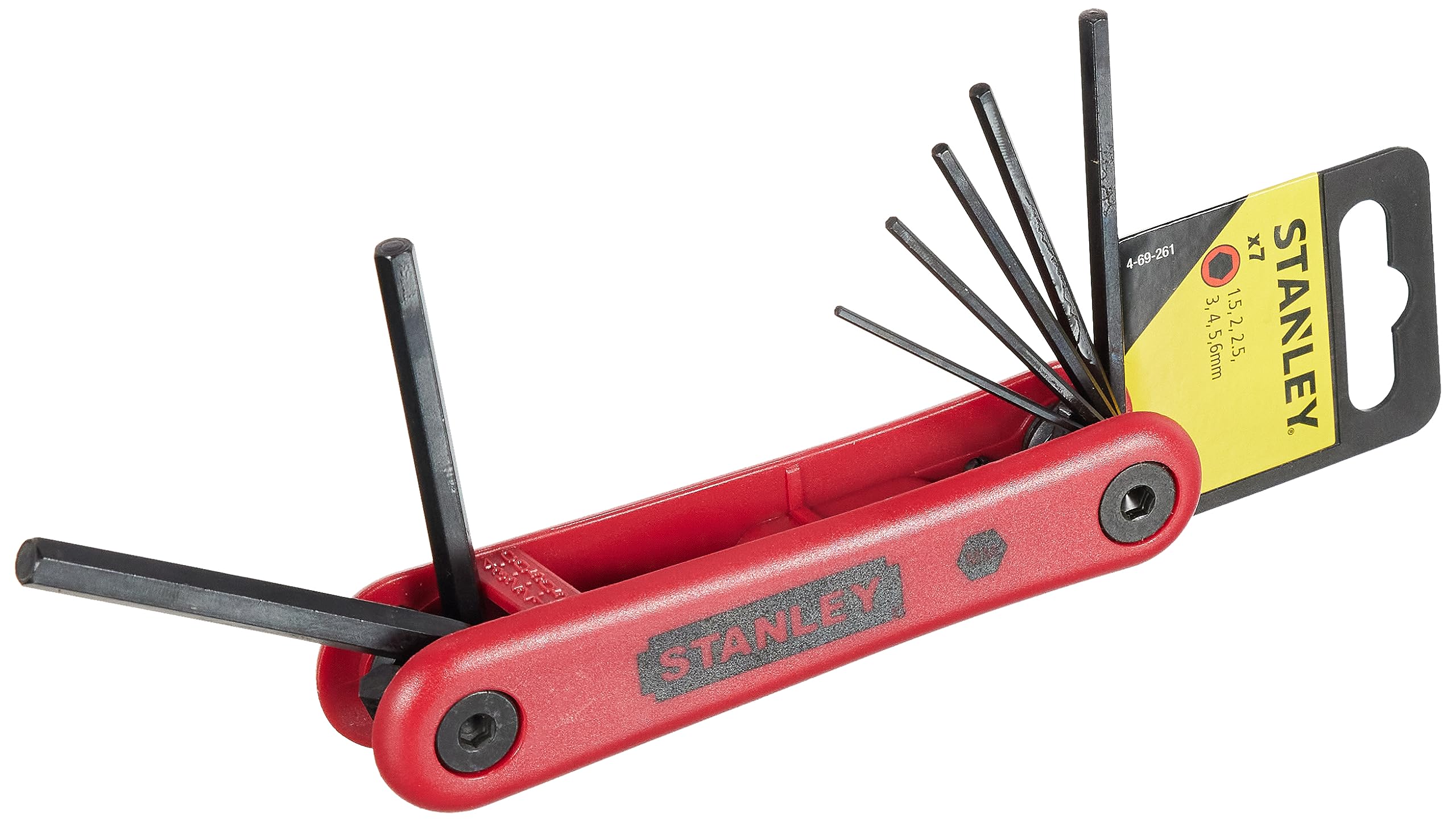 Stanley 469261 Folding Hex Key Set Metric (7 Pieces)