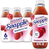 Snapple Zero Sugar Raspberry Tea, 16 fl oz recycled plastic bottle, 6 pack