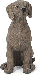 Christopher Knight Home 314361 Delphos Outdoor Dog Statue, Dark Brown