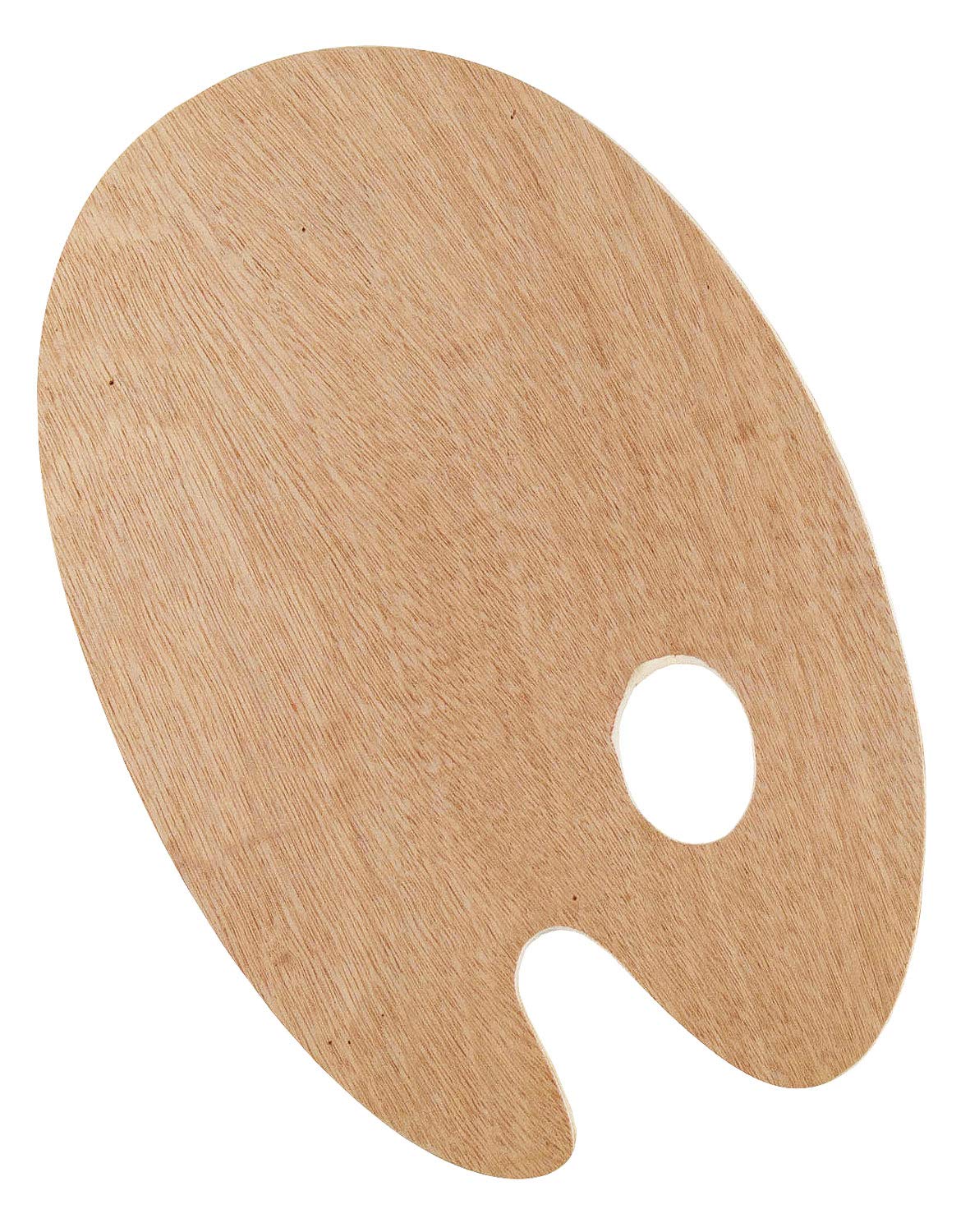 KREUL Solo Goya 41800 Wooden Palette Made of Beech Wood, Oval, Approx. 20 x 30 cm, 5 mm Thick, Triple Glued, Varnished Surface, Universal Use for Oil and Acrylic Painting