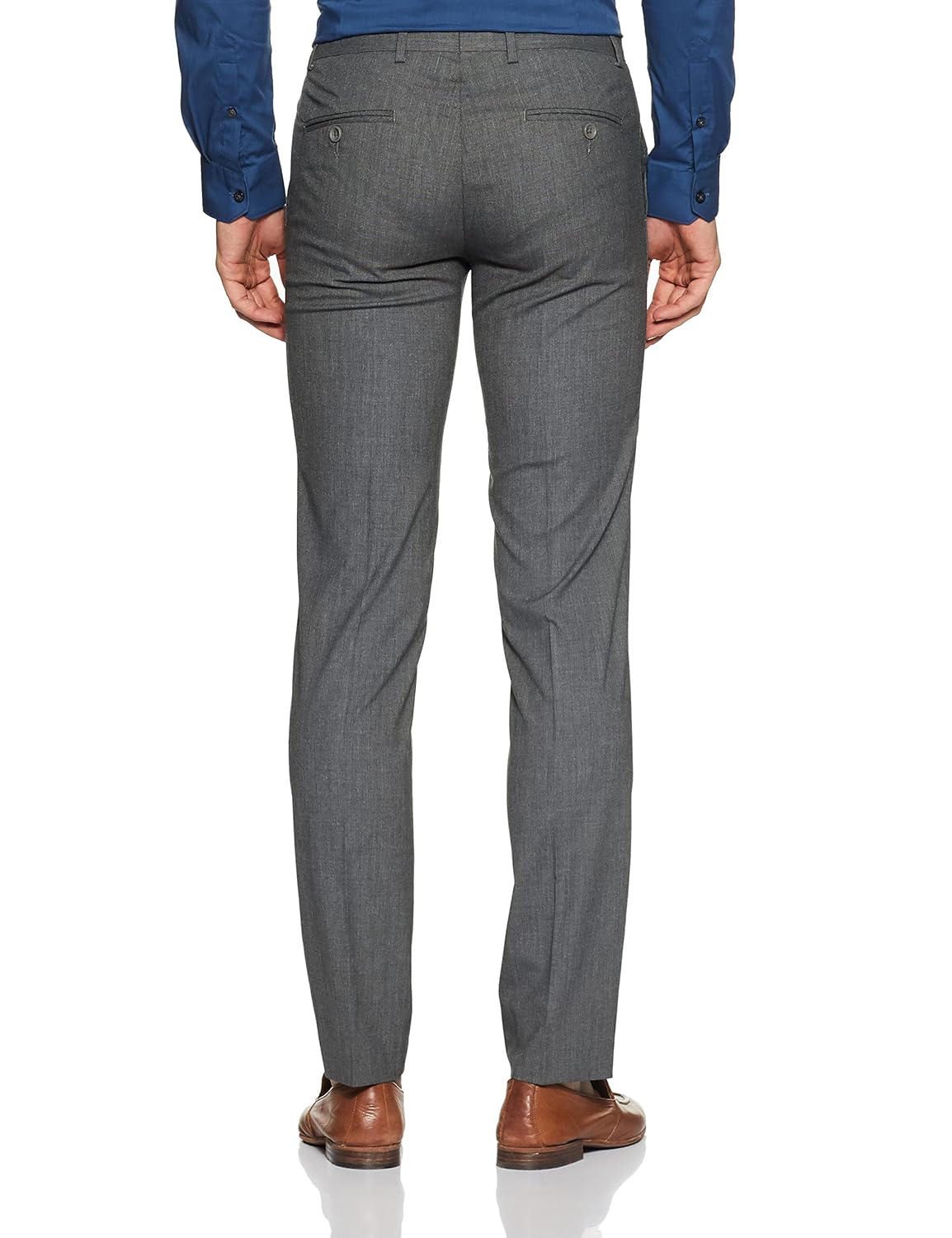 john players men's slim fit formal trousers