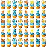 Weecent 40 Pcs Here Comes the Son Cupcake Toppers Baby Shower Decorations Sun Cupcake Toppers A Little Sunshine is On The Way Cake Decorations for Baby Shower Birthday Wedding Party