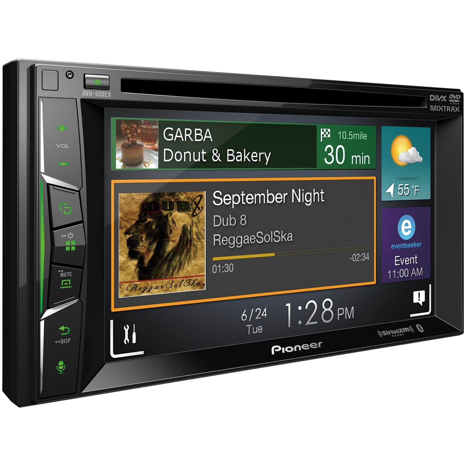 Pioneer AVH500EX 6.2 DVD Head Unit BLK