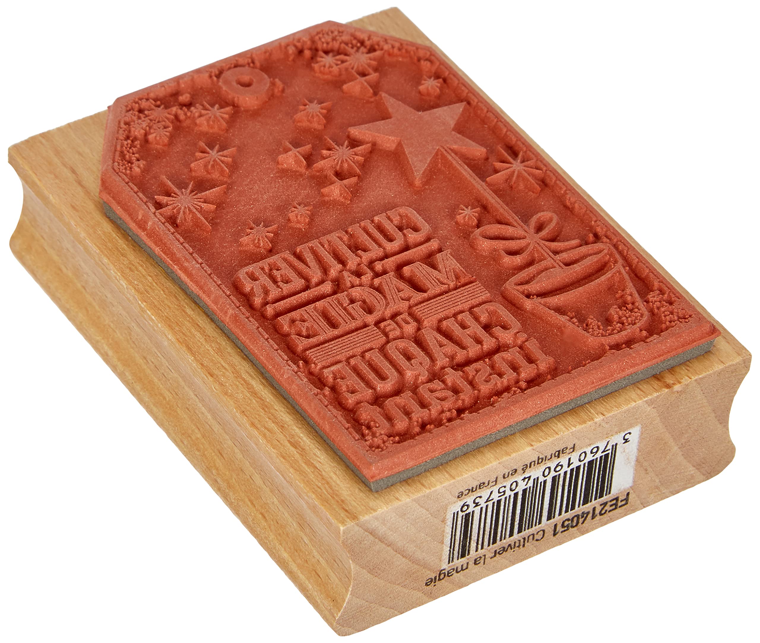 Florilèges Design FE214051 Scrapbooking Stamp with French Text Beige 8 x 6 x 2.5 cm