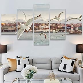 SIGNWIN 5 Panel Canvas Wall Art Modern Art...