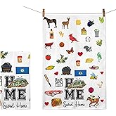 Home Sweet Home Kentucky Kitchen Towel - Housewarming and Homecoming Gifts - Kentucky State Favorite Symbol Dish Towels Gifts for Women Friends for Birthdays Mother's Day and Holidays