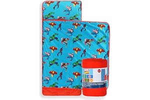 Jay Franco Toddler Nap Mat with Built-in Pillow and Blanket - Soft 46 x 20-inch Microfiber Kids Sleeping Bag for School or Sl