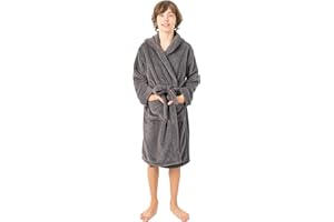 BC BARE COTTON Boys Microfiber Fleece Hooded Robe
