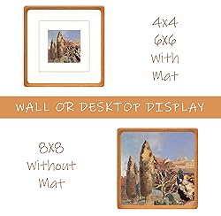 Gdfmsc Square 8x8 Picture Frame with Mat for