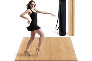 Tristcily Tap Dance Floor -47.8 x 37.4 Inch Portable Dance Floor for Any Surface with Storage Bag, Solid Dance Floor Mat for Flamenco Dancing, Cushioned Base Mat Perfect for Home, Studio & Events