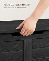 VASAGLE Shoe Bench with Storage Chest 40x100x46 cm Mottled Greige LSB061K02 view 8