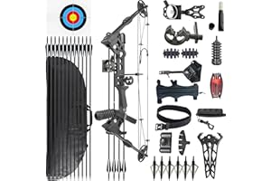 CENWTY Archery Compound Bow Set 20-70 LBS, Draw Length 24"-30", up to IBO 320 fps, Hunting Compound Bow with All Accessories for Archery Hunting Target Shooting Practice RTH