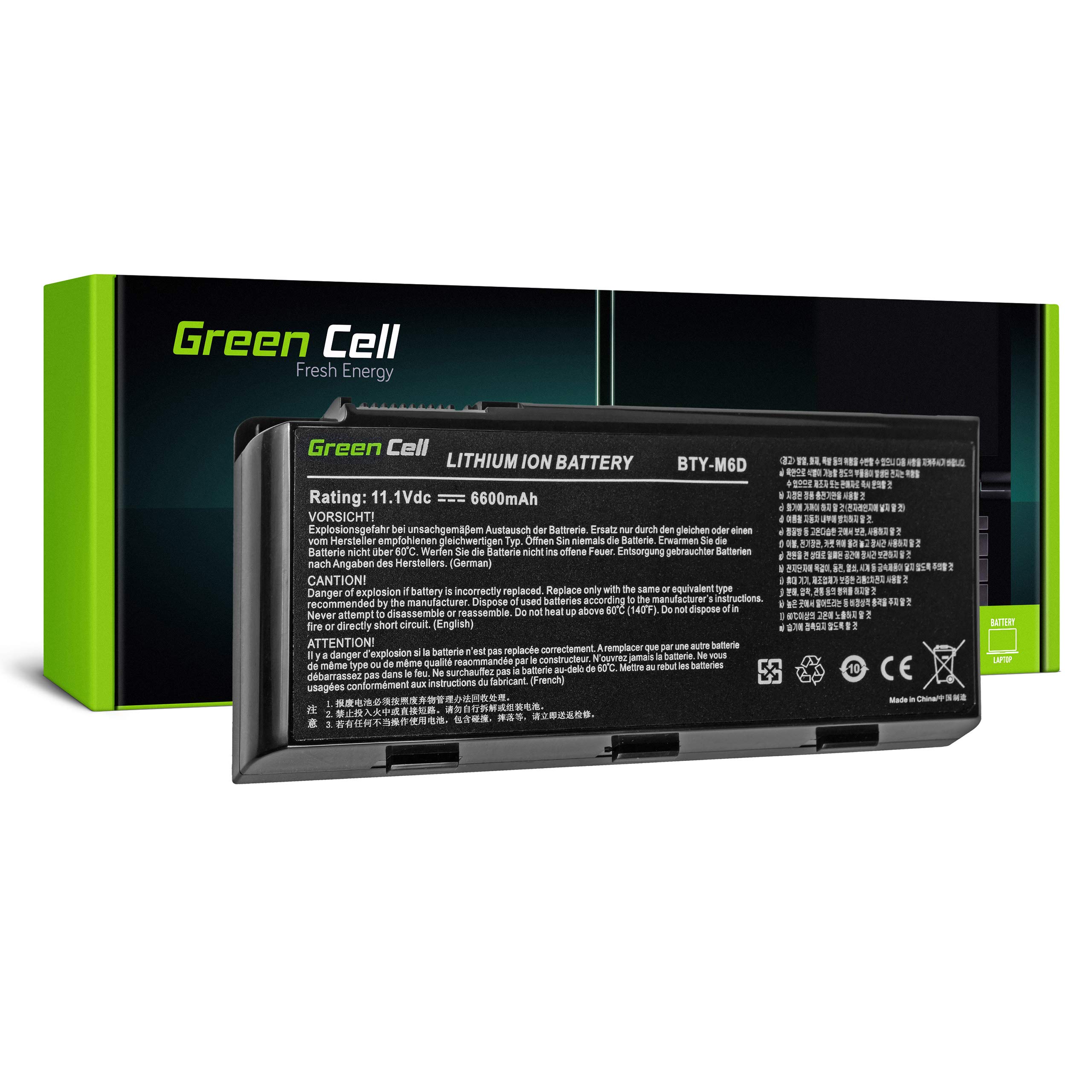 Green Cell BTY-M6D Laptop Battery for MSI GT60 GT70 GT660 GT680 GT680R GT683 GT683DX GT683DXR GT683R GT780 GT780D GT780DX GT780DXR GX780 GX70 0, Medion Erazer X6812 X6813 X6817 X6819 X7817