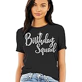 Womens Birthday Shirts - Real Crystal Rhinestone - Girly Birthday Shirt - Gifts for Women