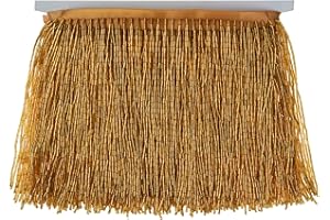 KKSACCCN Beaded Fringe Trim,Ribbon Tassel Fringe Trim 6 Inch Wide 3 Yards Long for Crafts DIY Dress Clothes Decoration (Gold)