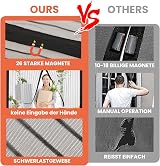 DIKER Magnetic Fly Screen Door 80 x 200cm Door Mesh Insect Protection Black view 6