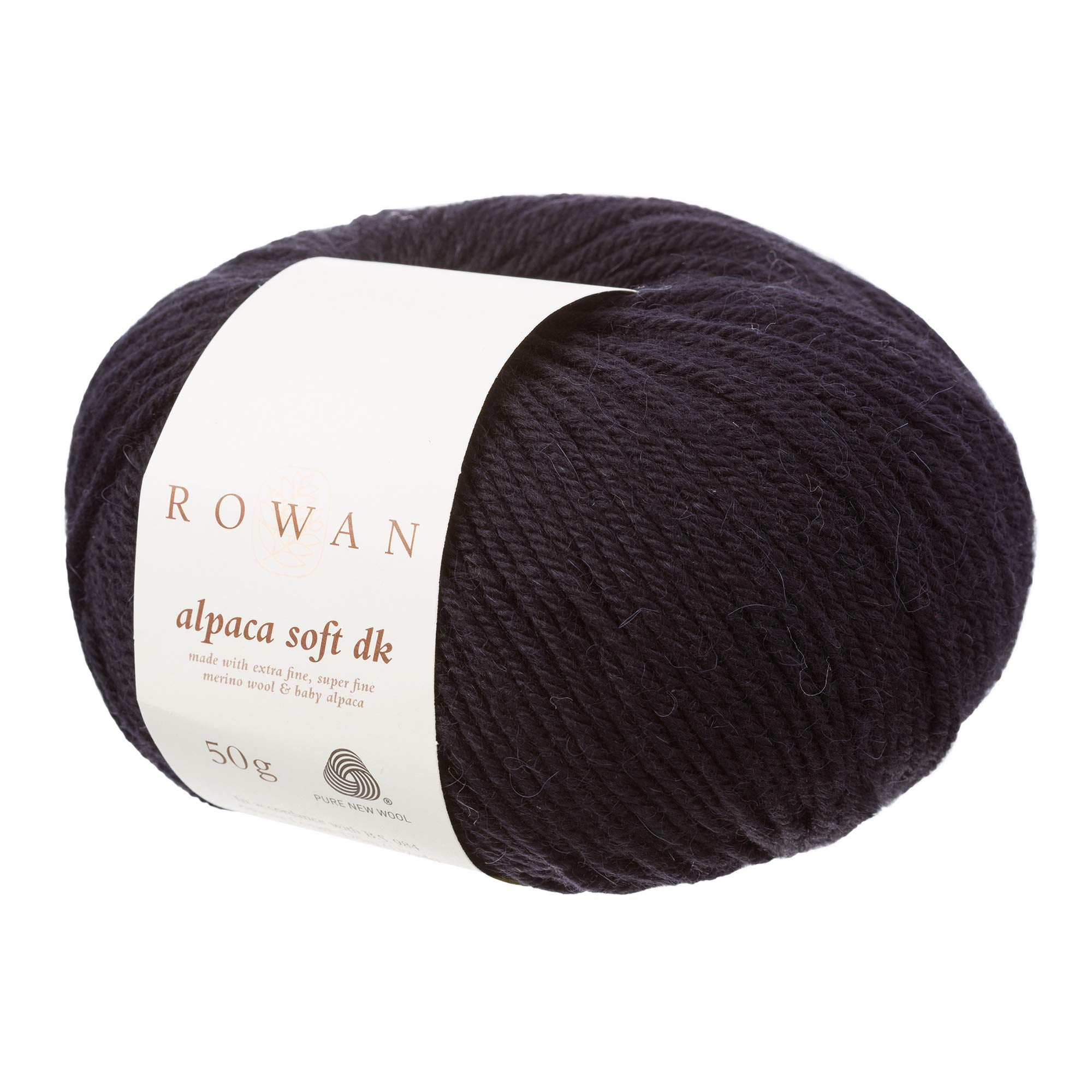 Rowan Alpaca Soft DK S. Black 70% Wool 30% Alpaca Yarn - 50g โ image 1