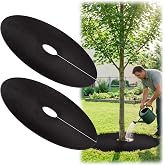 UCandy 32.5" Non-Woven Tree Mulch Ring, 2 Pack Weed Barrier Mat,Degradable Tree Mulch Used to inhibit Weed Growth and Landscape Weed Control Plant Root Protection