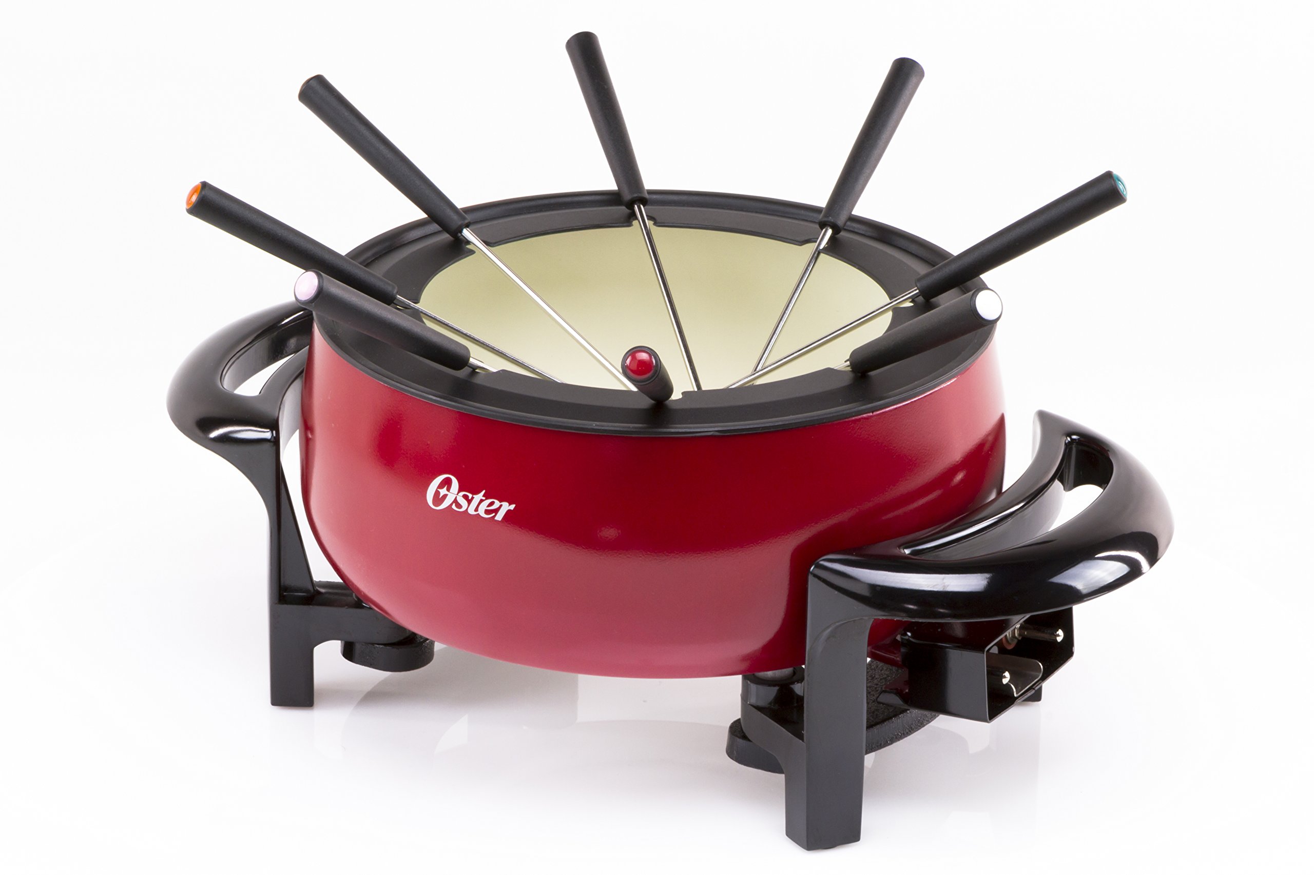 Oster Titanium Infused DuraCeramic Fondue Pot, 3 Quart, Eggshell/Red 34264488809 eBay