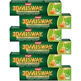 6 Pack Organic Miswak Herbal Whitening Toothpaste | Gums &amp; Refreshing-with Miswak &amp; AloeVera Leaf &amp; Propolis Extract,Xylitol- 100% Fluoride Free &amp; Vegetable Base | 3.52OZ