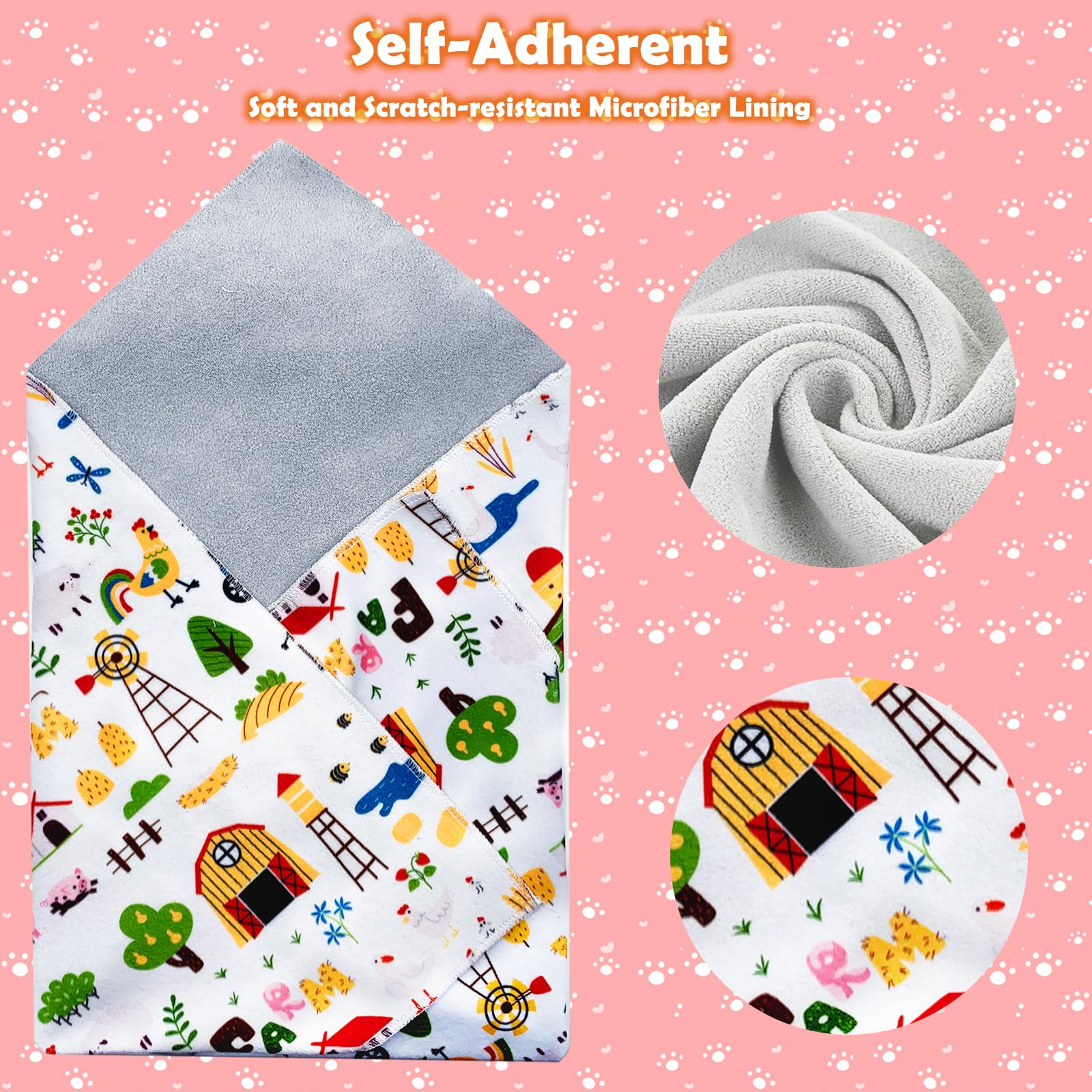 Cat Wrap for Grooming Cat Wrap for Cutting Nails Self-Adherent Cat Grooming Wrap Magic Fabric for Cat, Swaddle Wrap Control Mat Cat Burrito Restraint Blanket Wrap for Nail Clipping (XL (27.6*27.6in))