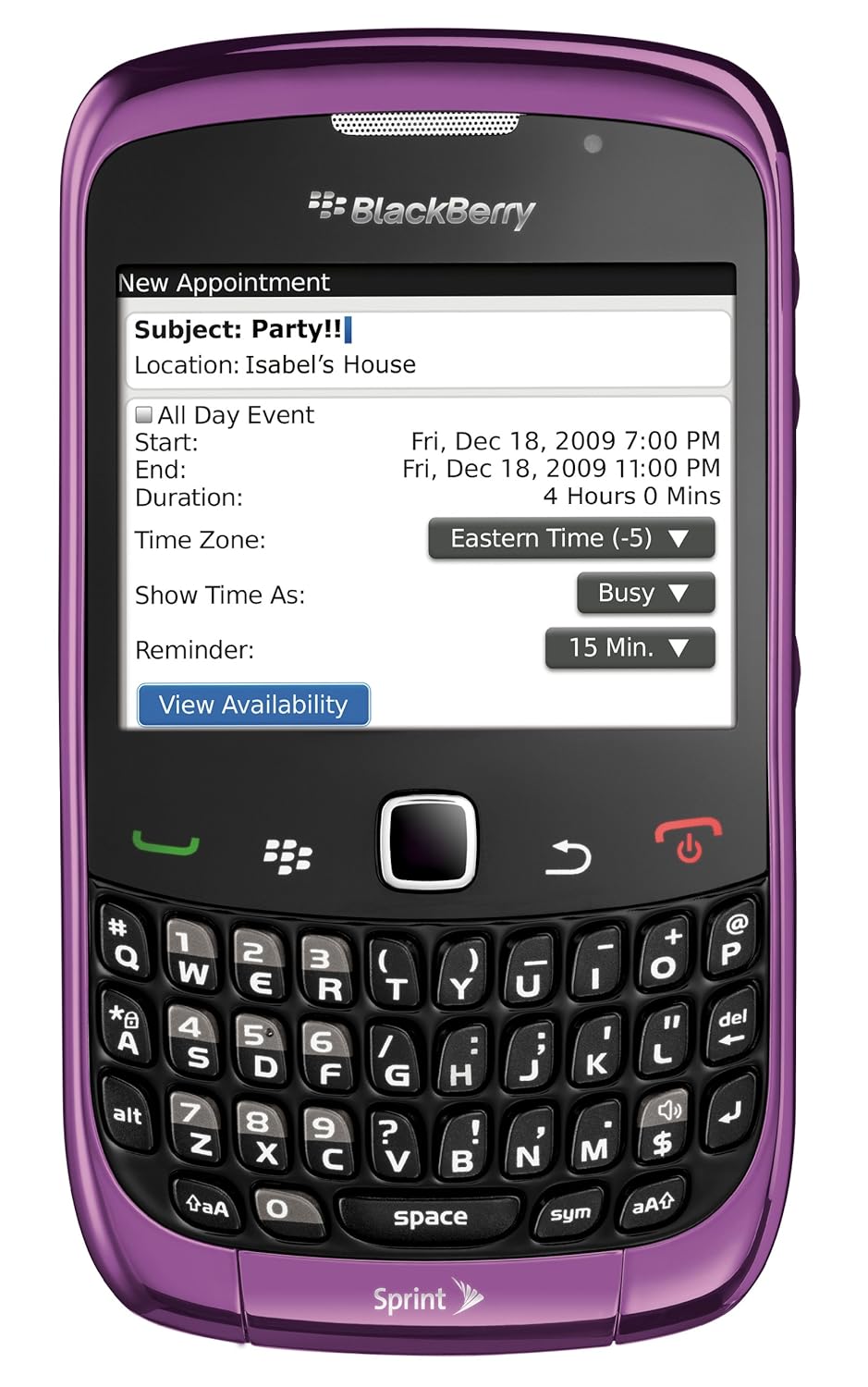 Amazon.com: BlackBerry Curve 9330 Phone, Purple (Sprint): Cell Phones &  Accessories
