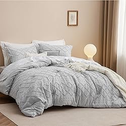 Bedsure California King Comforter Set - Light Grey