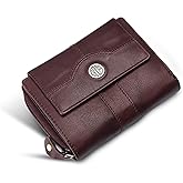HAMMONDS FLYCATCHER Wallet for Women - Genuine Leather Ladies Wallet - 14 Card Slots - RFID Protection - 3 ID Card Slots - RFID Wallet women -Daily Use, Women Money Purse - Antique Brown