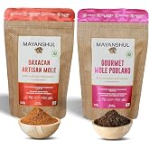 Mayanshul Mexican Mole Sauce Variety Pack, Poblano &amp; Oaxacan Red, 2-Pack | No Seed Oils &bull; No Added Sugar &bull; Keto &bull; Vegan &bull; Makes Up to 64 oz