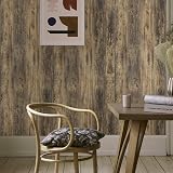 Abyssaly Wood Effect Vinyl Wrap 60x500cm Self Adhesive Brown Oak Wallpaper view 8