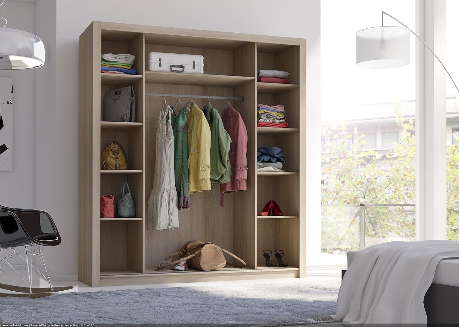 Ye Perfect Choice Wardrobe Sliding Door Mystery Iii Storage Modern