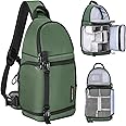 K&F Concept Camera Sling Bag Crossbody Bag Camera Shoulder Backpack DSLR/SLR/Mirrorless Photography Bags Compatible with Canon/Nikon/Sony/Fuji/Gopro/DJI