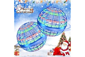 M&HONG 2 Pack Galaxy Ball Flying Orb Ball Toys 2023, Cosmic Globe Mini Drone Hand Controlled Flying Drone Ball, Hover Flying Ball with LED Lights, Christmas Festival Gift for Boys Girls Indoor Outdoor (Blue)