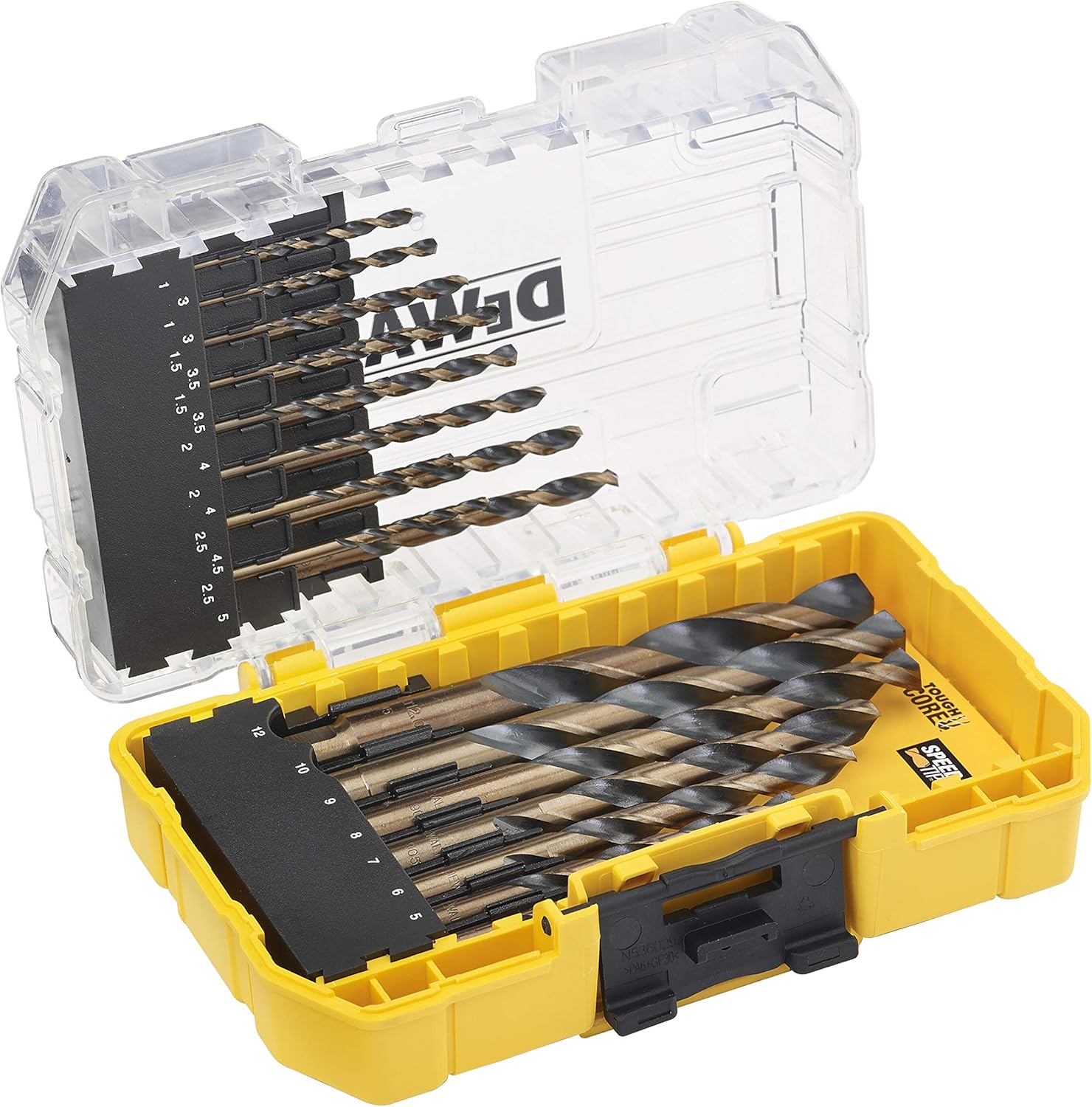 DEWALT DT70729-QZ 23pc Black and Gold Metal Drilling Set, black/yellow, Small