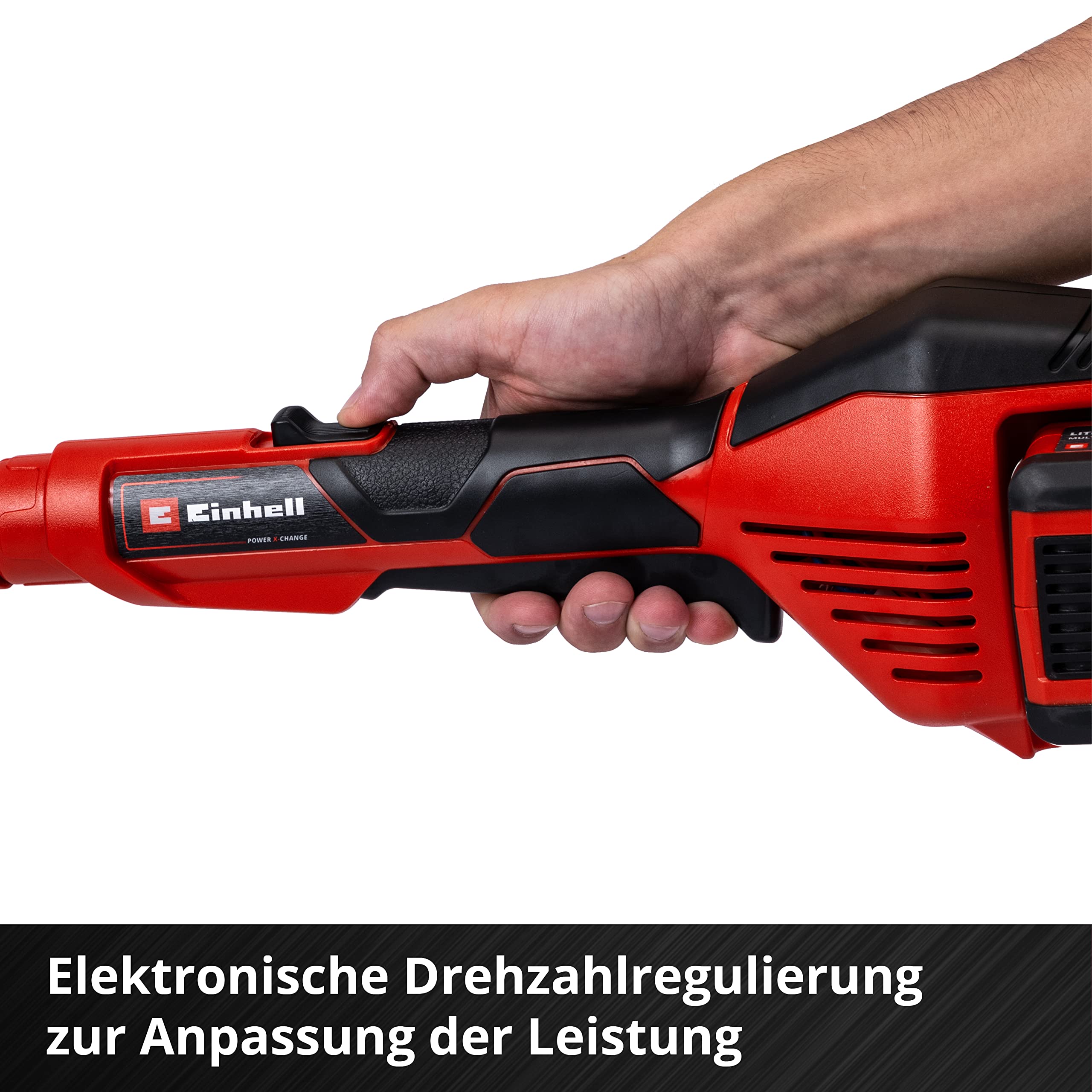 Einhell Akku-Rasentrimmer GE-CT 36/30 Li E - Solo Power X-Change (Lithium Ionen, 2x18 V, 9.000 U/min., elektr. Drehzahlregulierung, Fadenspule mit Tippautomatik, Flowerguard, ohne Akku und Ladegerät) 7