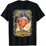 Happy CatholicsSt Pope John Paul II Cross Catholic Saint Polish T-ShirtOEKO-TEX STANDARD 100
