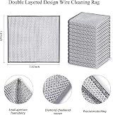 YinQin 10 PCS Double Layer Stainless Steel Cleaning Cloth 20x20 cm view 5